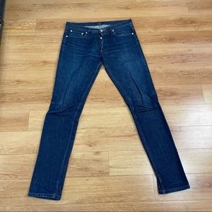 APC Rue Madam Paris, Slim Jeans, Blue Size 30 (Actual Size 34x33) Button Fly